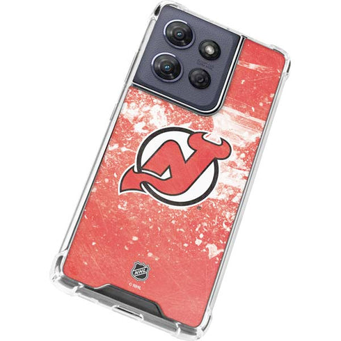 NHL New Jersey Devils Frozen Moto G Play 5G (2025) Clear Case